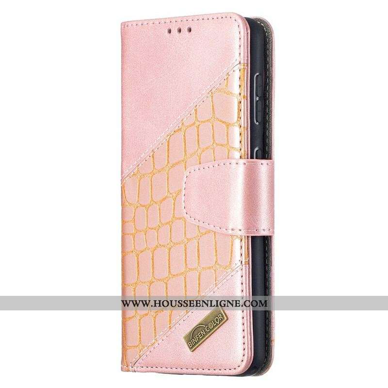 Housse Samsung Galaxy S21 5G Effet Peau de Crocodile Classique