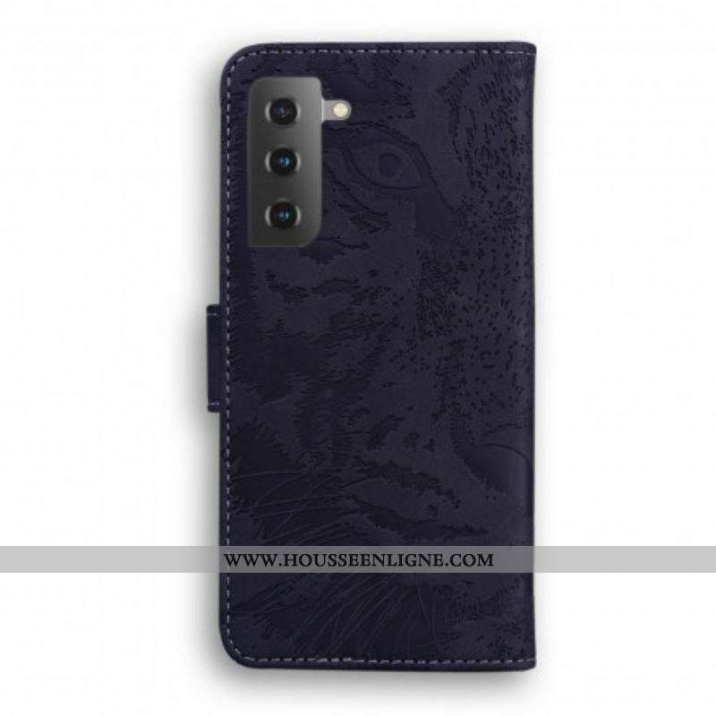 Housse Samsung Galaxy S21 5G Empreinte Face de Tigre