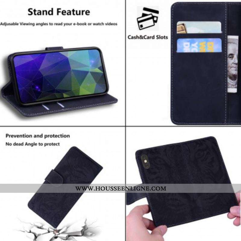 Housse Samsung Galaxy S21 5G Empreinte Face de Tigre