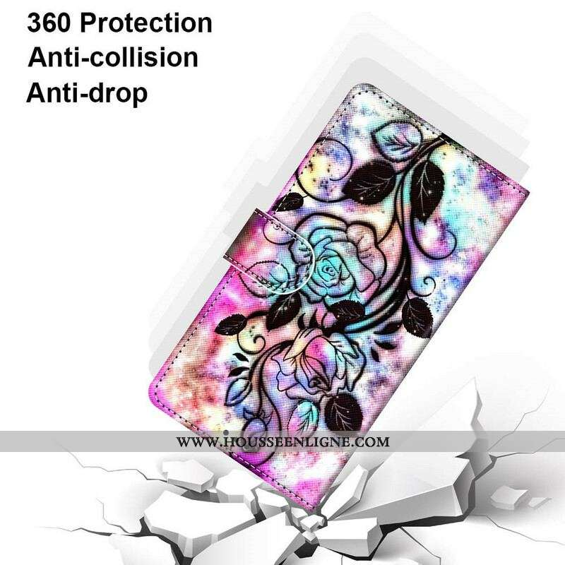 Housse Samsung Galaxy S21 5G Fleurs Néons