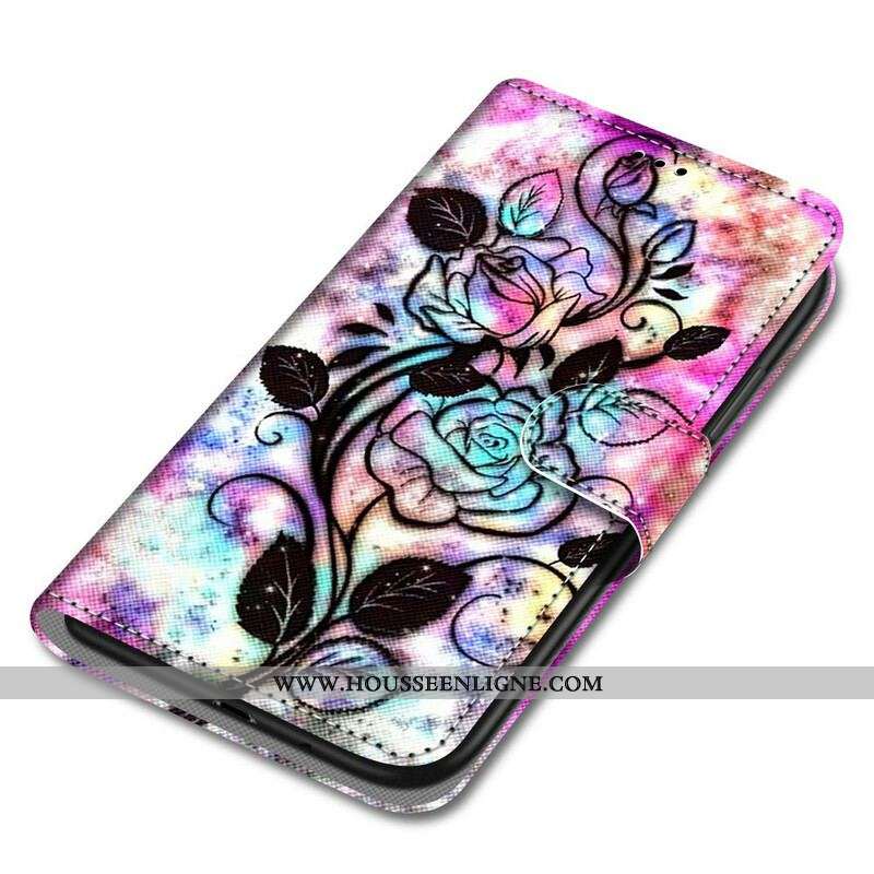 Housse Samsung Galaxy S21 5G Fleurs Néons