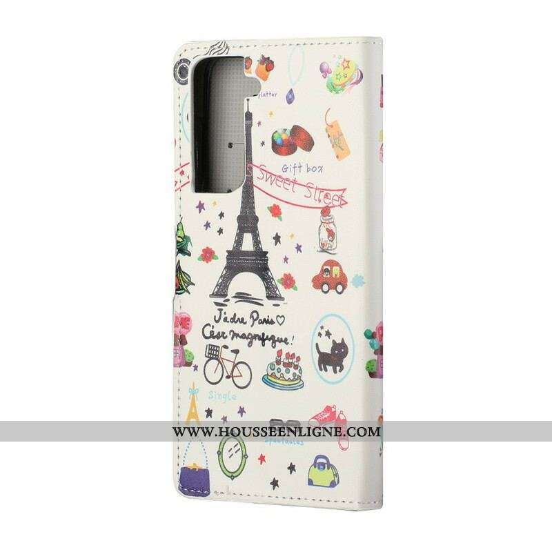 Housse Samsung Galaxy S21 5G J'adore Paris