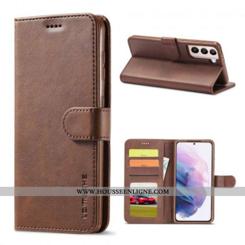 Housse Samsung Galaxy S21 5G LC.IMEEKE Effet Cuir