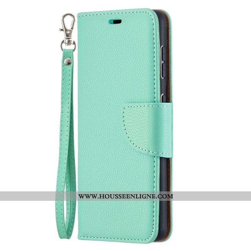 Housse Samsung Galaxy S21 5G Litchi Rabat Oblique