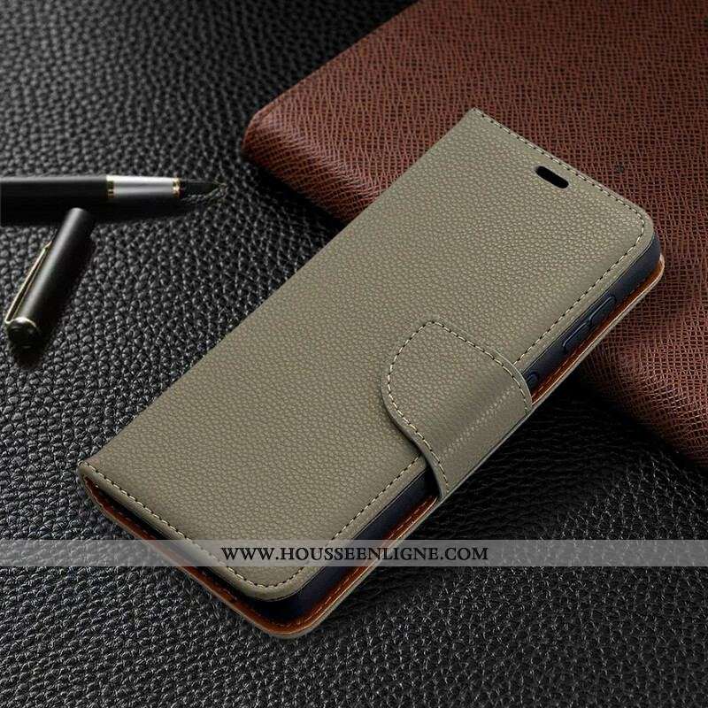 Housse Samsung Galaxy S21 5G Litchi Rabat Oblique