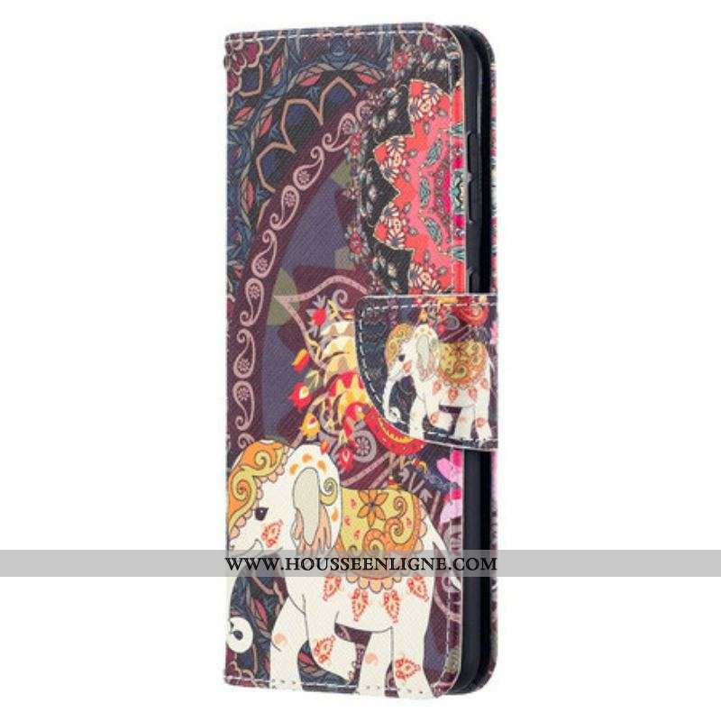 Housse Samsung Galaxy S21 5G Mandala Éléphants Ethniques