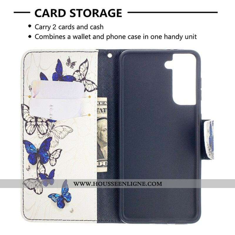 Housse Samsung Galaxy S21 5G Merveilleux Papillons