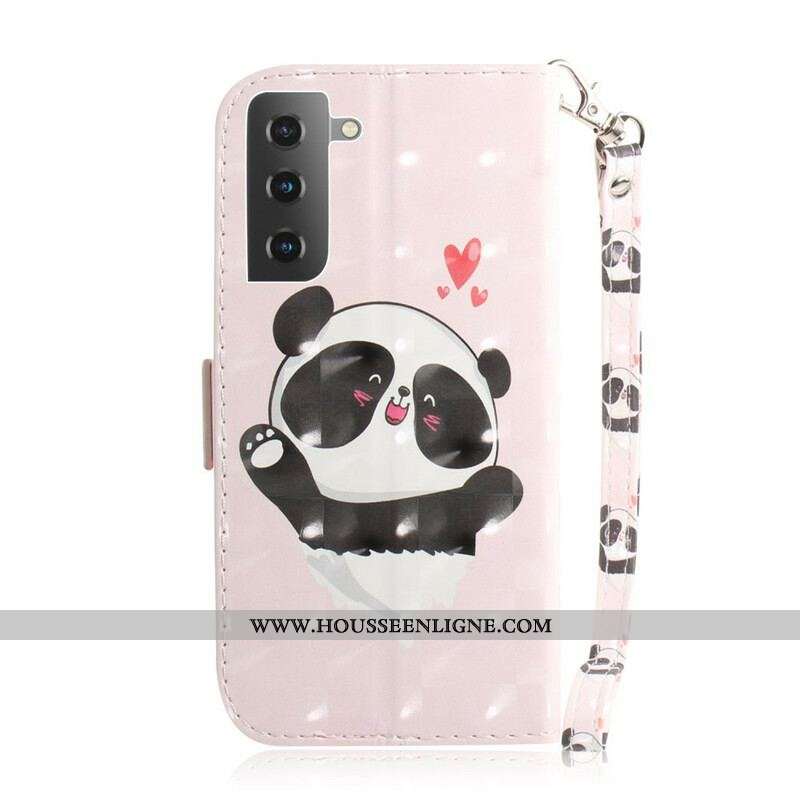 Housse Samsung Galaxy S21 5G Panda à Lanière