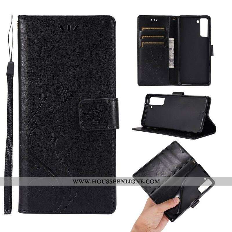 Housse Samsung Galaxy S21 5G Papillons au Vent
