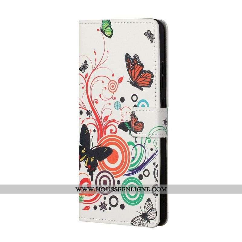 Housse Samsung Galaxy S21 5G Papillons et Fleurs