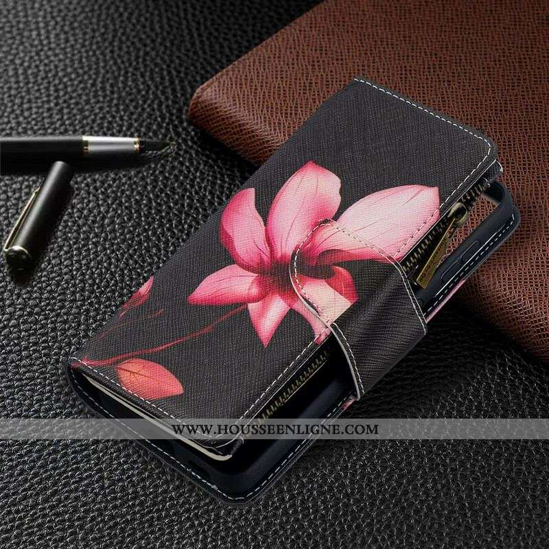 Housse Samsung Galaxy S21 5G Poche Zippée Fleur