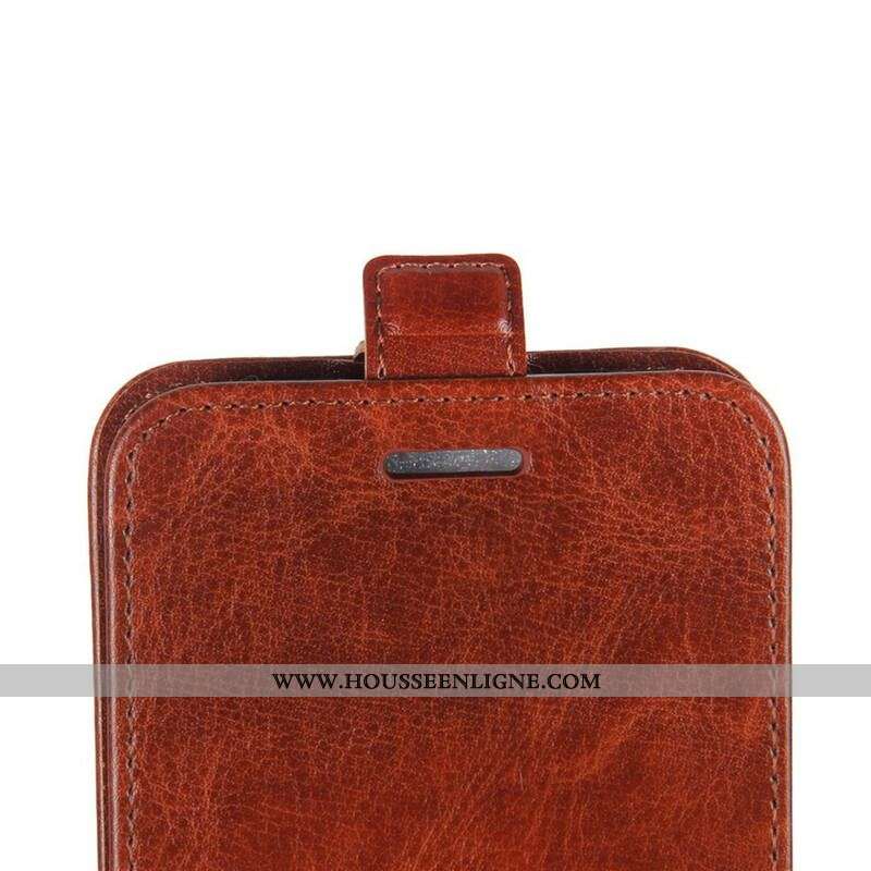Housse Samsung Galaxy S21 5G Rabat Vertical Effet Cuir