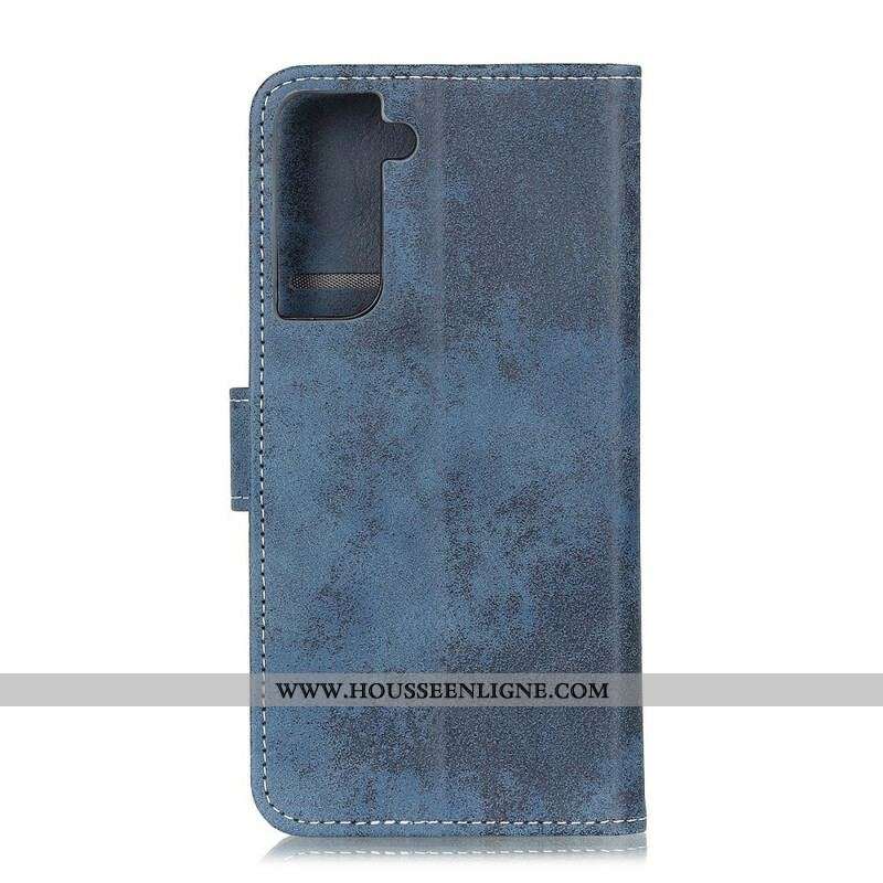 Housse Samsung Galaxy S21 5G Simili Cuir Vintage