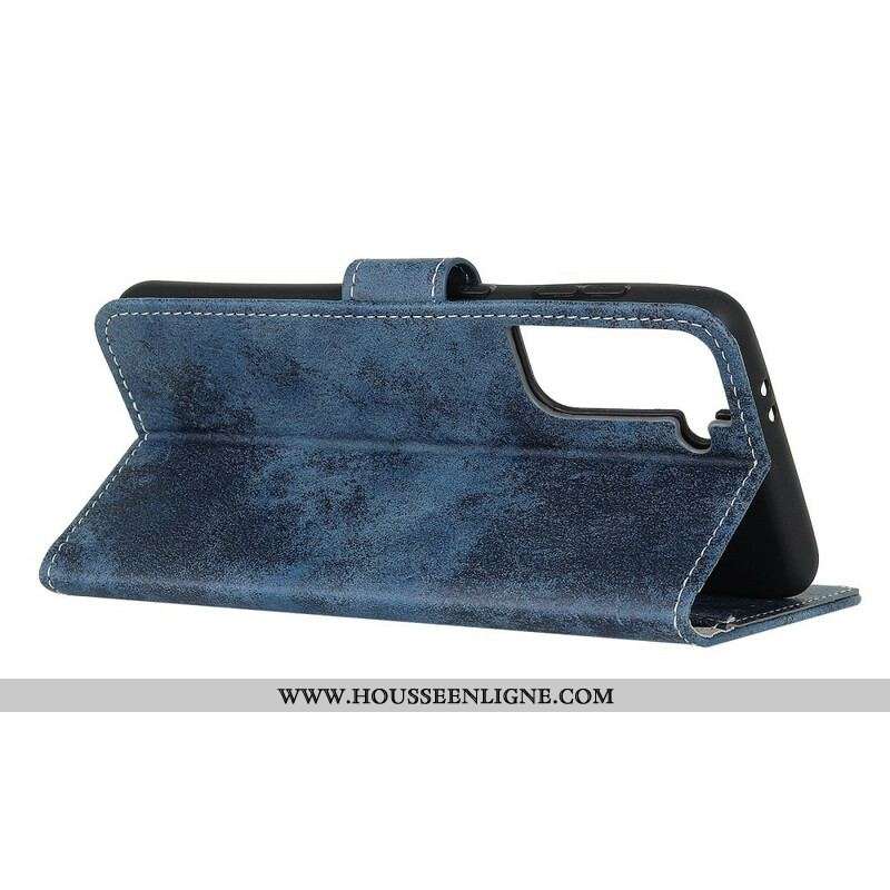 Housse Samsung Galaxy S21 5G Simili Cuir Vintage