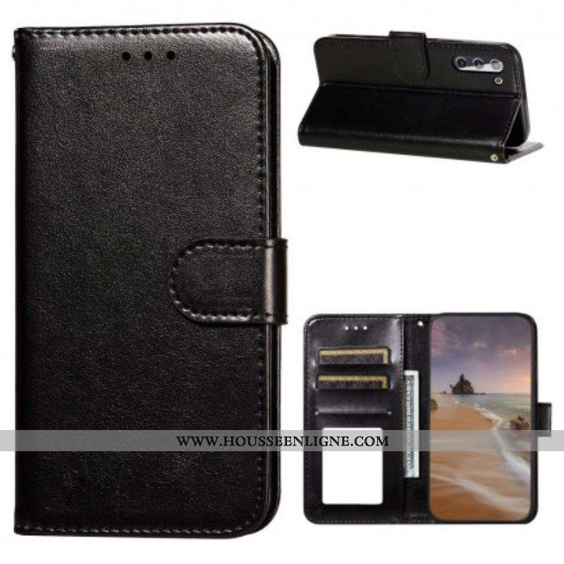 Housse Samsung Galaxy S21 5G Style Cuir Fermoir Réversible