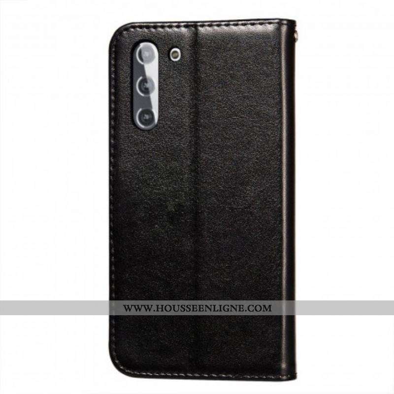 Housse Samsung Galaxy S21 5G Style Cuir Fermoir Réversible