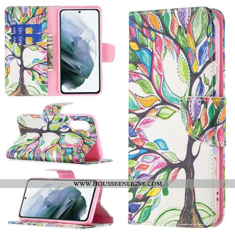 Housse Samsung Galaxy S21 FE Arbre Coloré