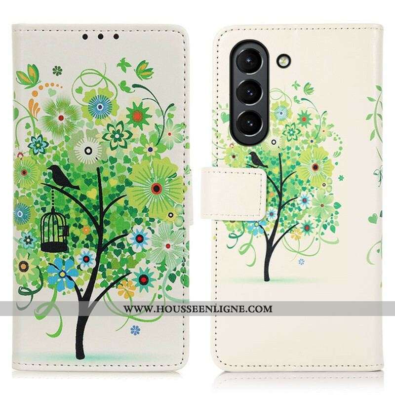 Housse Samsung Galaxy S21 FE Arbre Fleuri