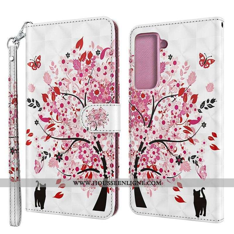 Housse Samsung Galaxy S21 FE Arbre Rose