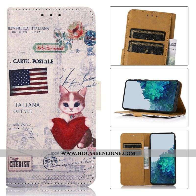 Housse Samsung Galaxy S21 FE Chat Voyageur