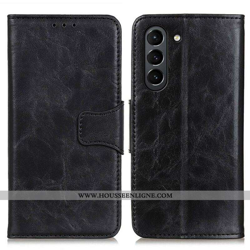 Housse Samsung Galaxy S21 FE Cuir Fendu Fermoir Réversible