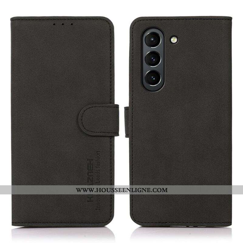 Housse Samsung Galaxy S21 FE Effet Cuir Texture KHAZNEH