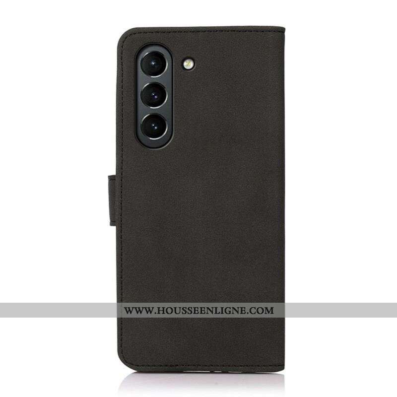 Housse Samsung Galaxy S21 FE Effet Cuir Texture KHAZNEH