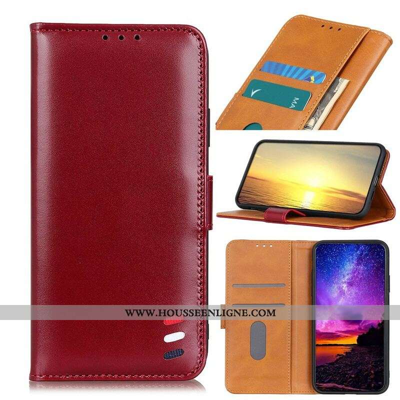 Housse Samsung Galaxy S21 FE Effet Cuir Tricolore