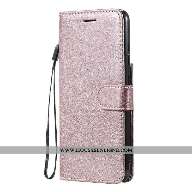 Housse Samsung Galaxy S21 FE Effet Cuir à Lanière