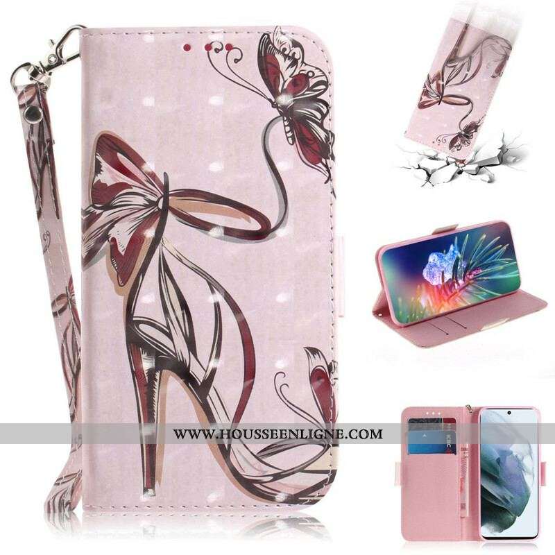 Housse Samsung Galaxy S21 FE Escarpin à Lanière