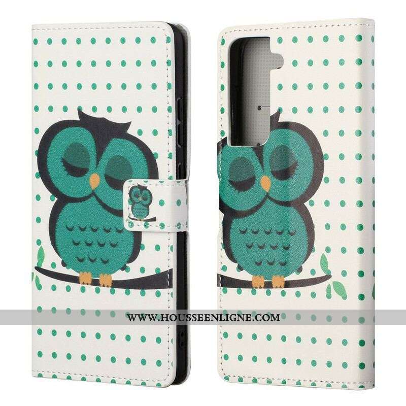 Housse Samsung Galaxy S21 FE Hibou Endormi