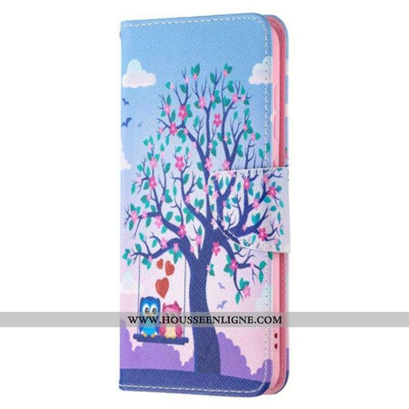 Housse Samsung Galaxy S21 FE Hiboux Sur La Balançoire