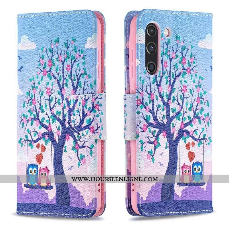 Housse Samsung Galaxy S21 FE Hiboux Sur La Balançoire