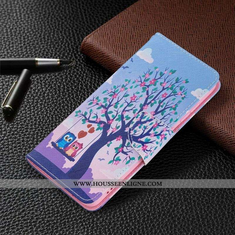 Housse Samsung Galaxy S21 FE Hiboux Sur La Balançoire