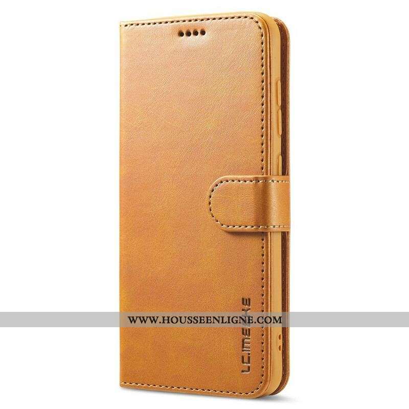 Housse Samsung Galaxy S21 FE LC.IMEEKE Effet Cuir