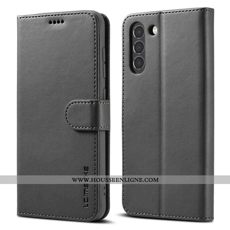 Housse Samsung Galaxy S21 FE LC.IMEEKE Effet Cuir