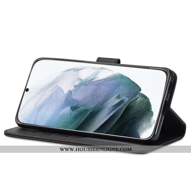 Housse Samsung Galaxy S21 FE LC.IMEEKE Effet Cuir