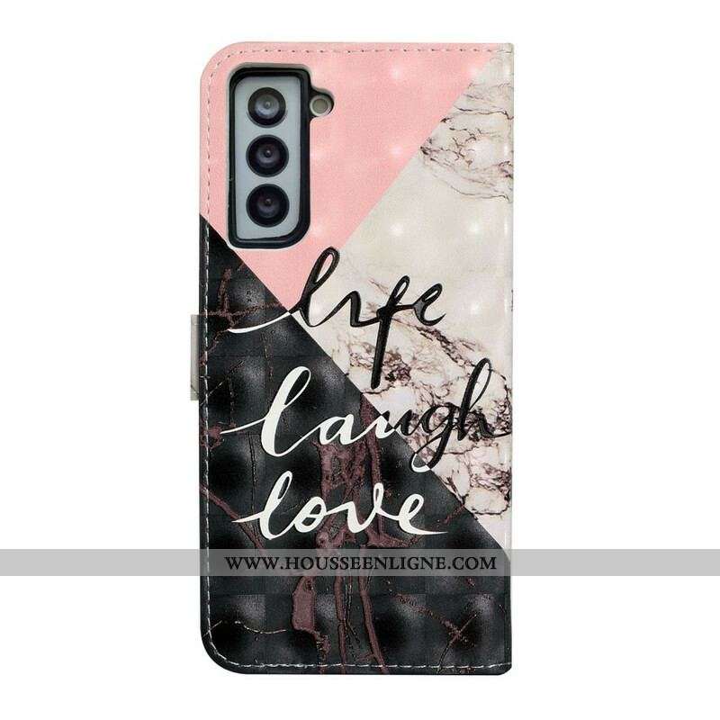 Housse Samsung Galaxy S21 FE Life Laugh Love