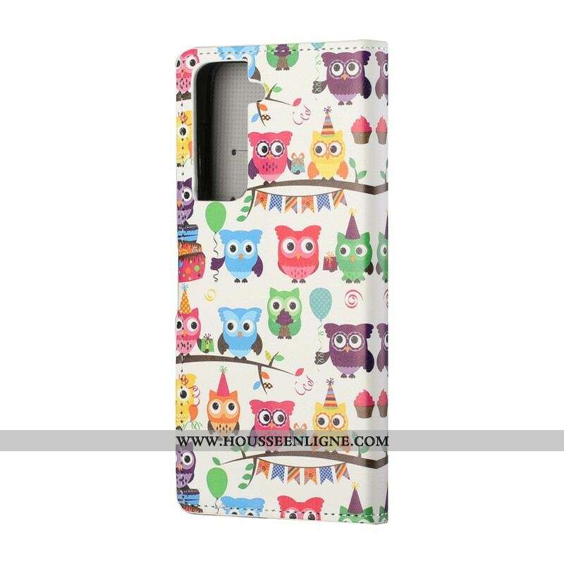 Housse Samsung Galaxy S21 FE Multiples Hiboux