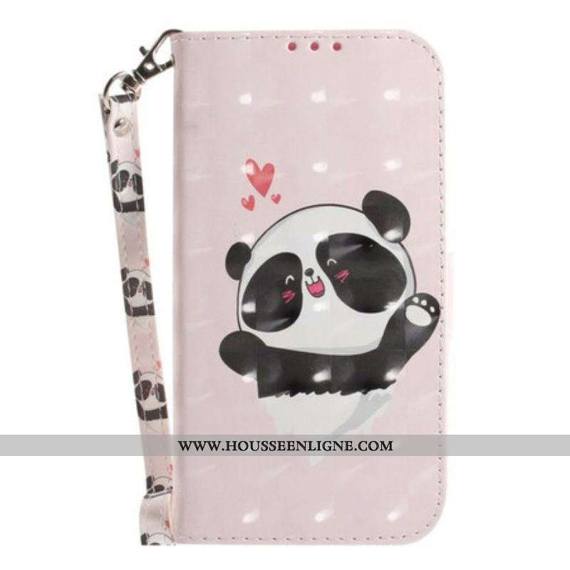 Housse Samsung Galaxy S21 FE Panda Love à Lanière