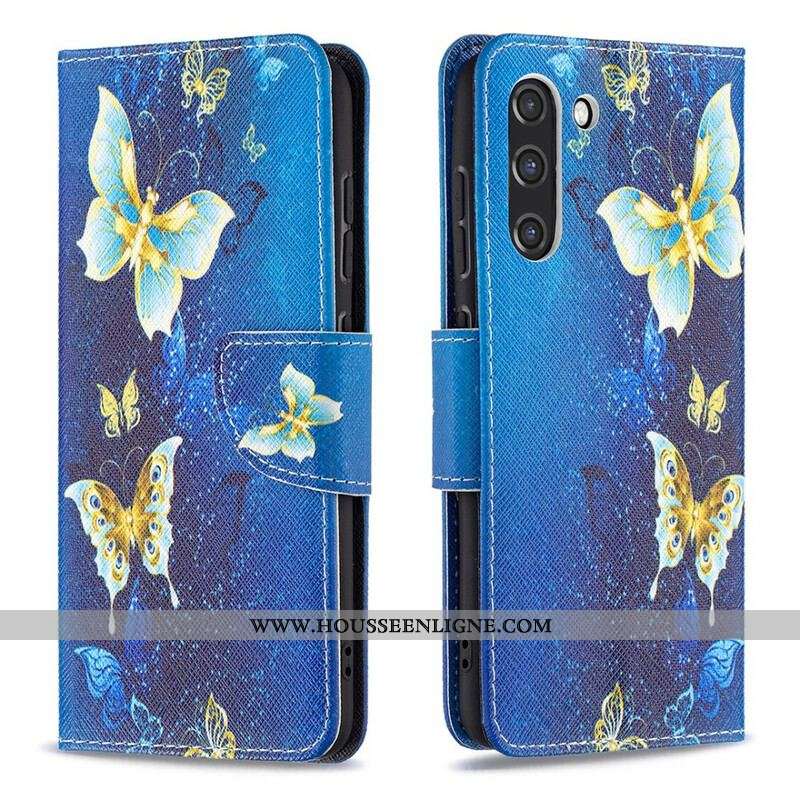 Housse Samsung Galaxy S21 FE Papillons Rois