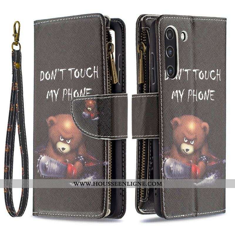 Housse Samsung Galaxy S21 FE Poche Zippée Ours
