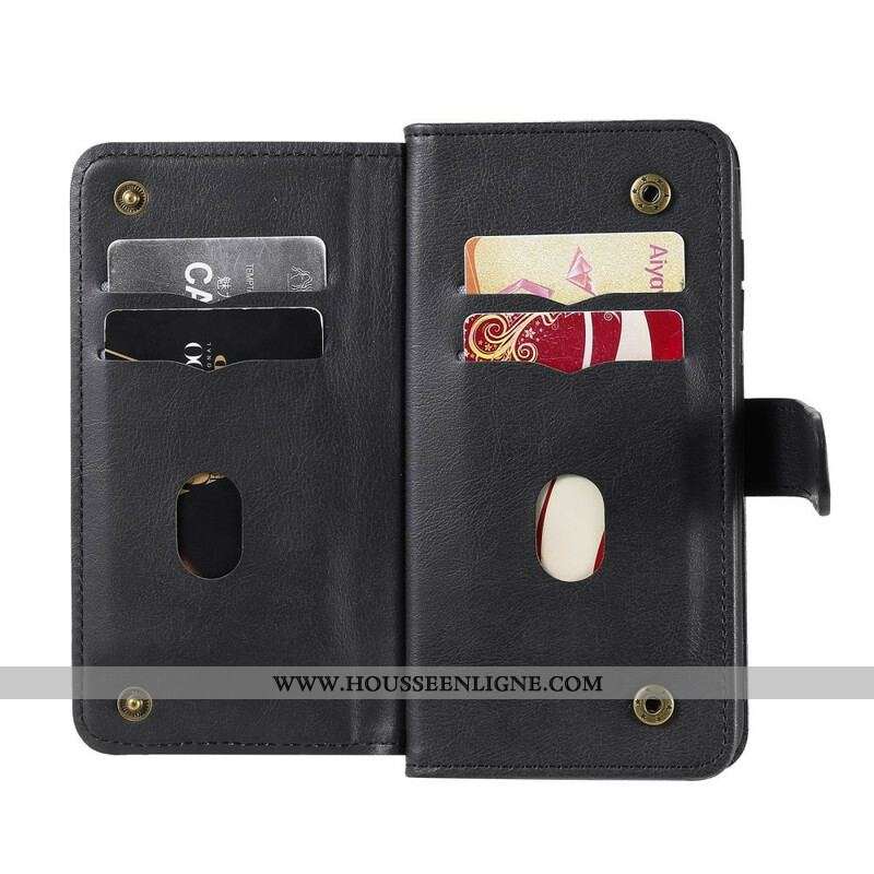 Housse Samsung Galaxy S21 FE Simili Cuir 10 Porte-Cartes