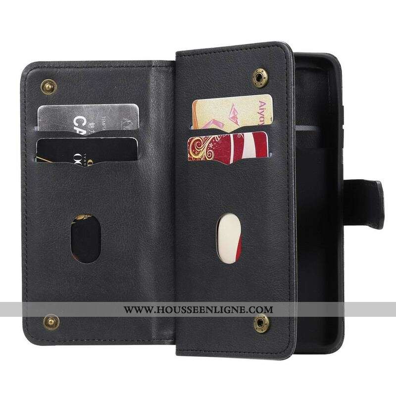 Housse Samsung Galaxy S21 FE Simili Cuir 10 Porte-Cartes