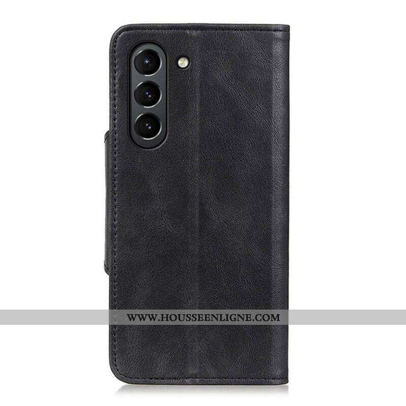 Housse Samsung Galaxy S21 FE Simili Cuir Bouton