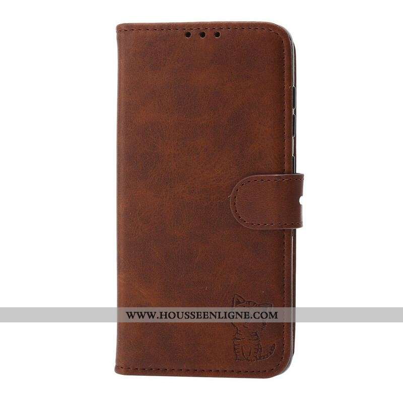 Housse Samsung Galaxy S21 FE Simili Cuir Chaton