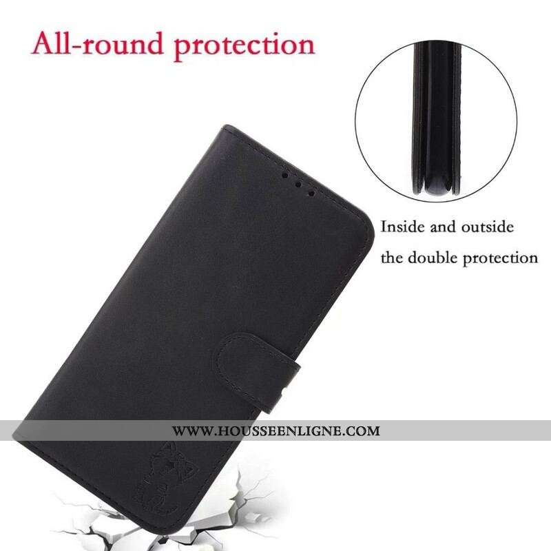 Housse Samsung Galaxy S21 FE Simili Cuir Chaton
