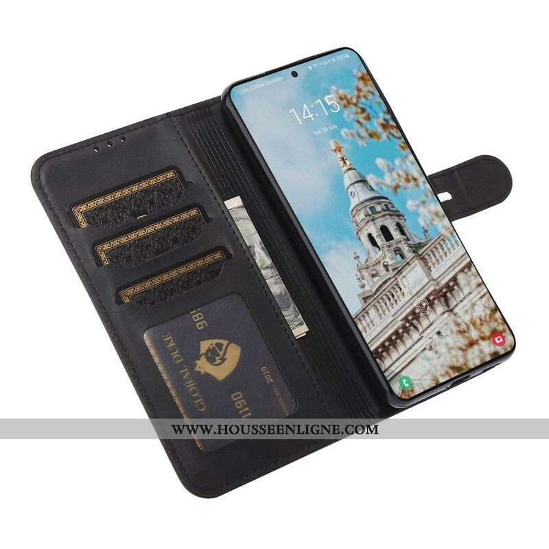 Housse Samsung Galaxy S21 FE Simili Cuir Chaton