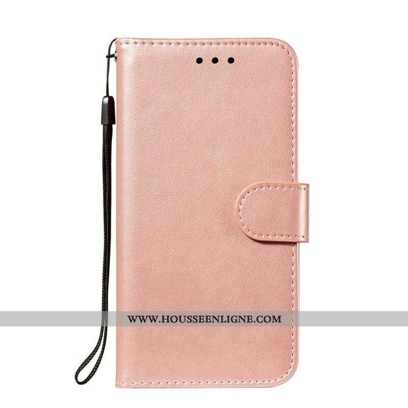 Housse Samsung Galaxy S21 FE Solid Color Serie à Lanière
