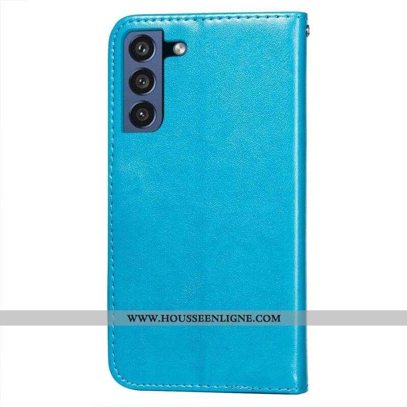 Housse Samsung Galaxy S21 FE Solid Color Serie à Lanière